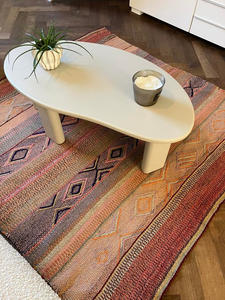 Tapis style Kilim le Monde Sauvage 150 x 150 cm, Rouge, 100 à 150 cm, Kilim, Carré