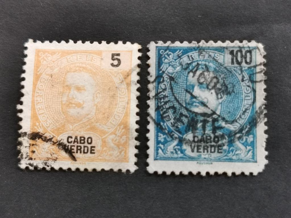 Kaap Verde 1898 - Koning Carlos I, Ophalen of Verzenden, Overige landen, Gestempeld