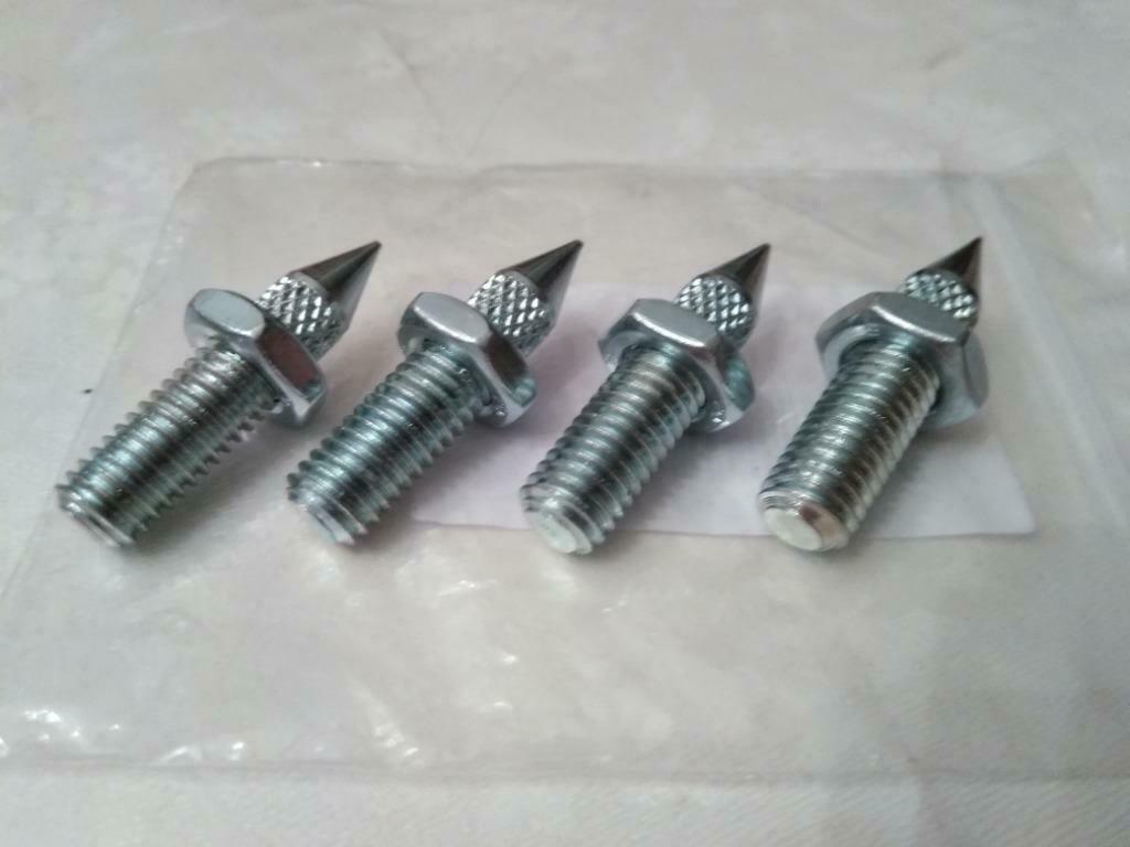 BK Electronics 4 New Subwoofer Spikes 8mm, TV, Hi-fi & Vidéo, Enceintes, Enlèvement ou Envoi, Neuf, Subwoofer, Autres marques