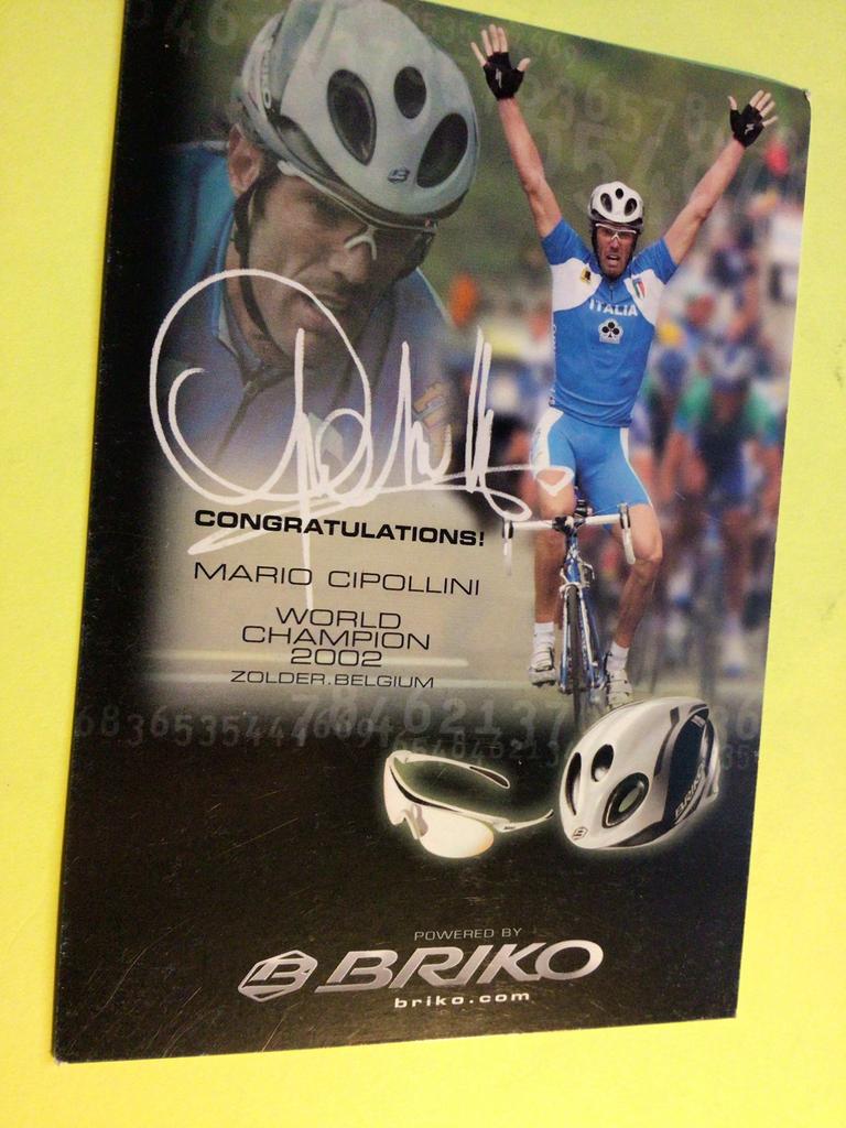 wielerkaart 2002  team italie mario cipollini, Verzenden