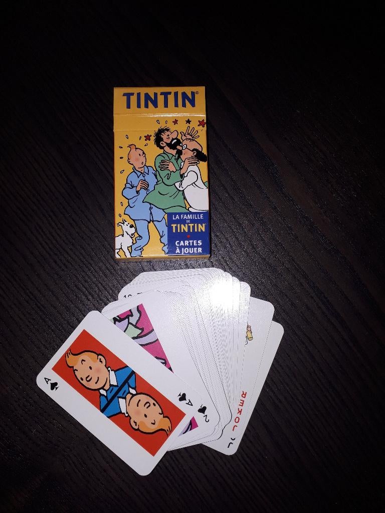 Jeu de carte la famille de Tintin, 1 ou 2 joueurs, Enlèvement, Neuf, Hergé/Moulinsart 2010