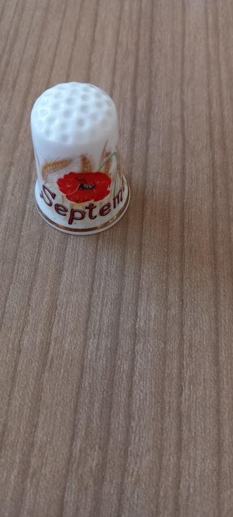 Vingerhoedje van de maand September. Nieuw., Ophalen of Verzenden, Nieuw, Porselein