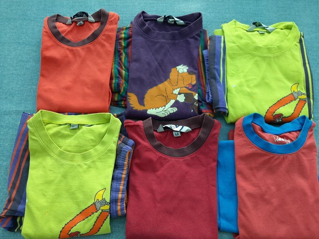 6 pyjama's jongen Woody maat 116, Nacht- of Onderkleding, Gebruikt, Ophalen of Verzenden, Jongen