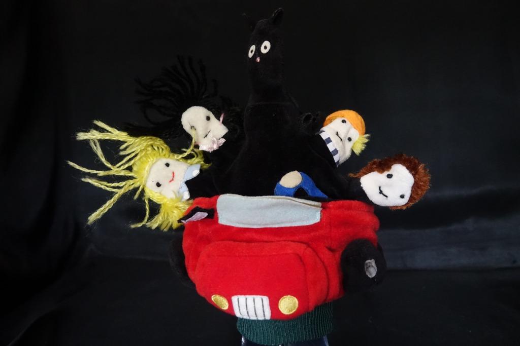 Ikea handpop vingerpop auto met gezin en poes, Enlèvement ou Envoi, Utilisé, Autres types