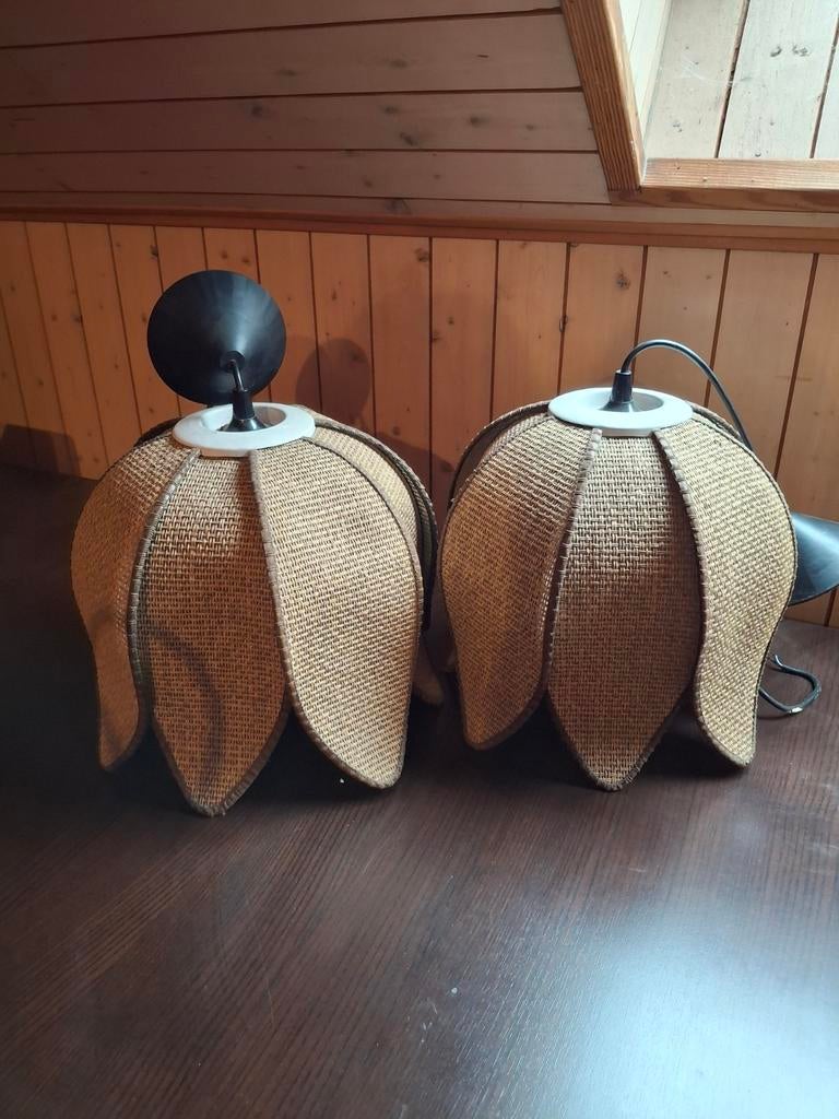 Hanglampen in riet, Ophalen