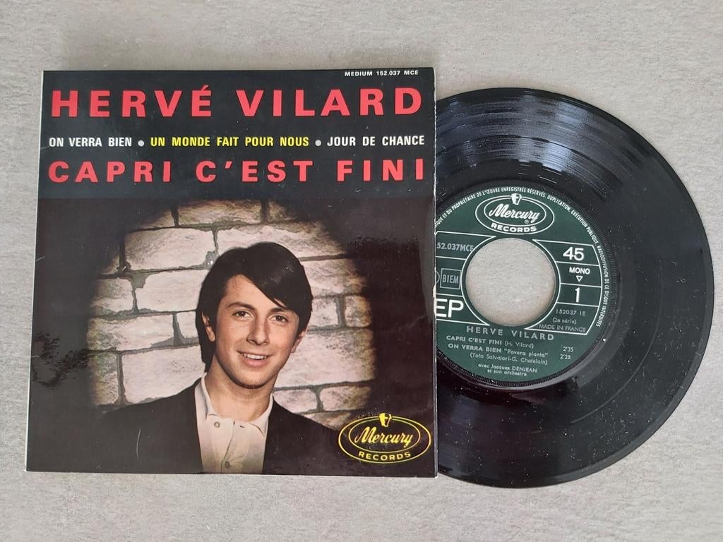 Hervé Vilard  - Capri c'est fini, Enlèvement ou Envoi, Comme neuf, Pop, 7 pouces