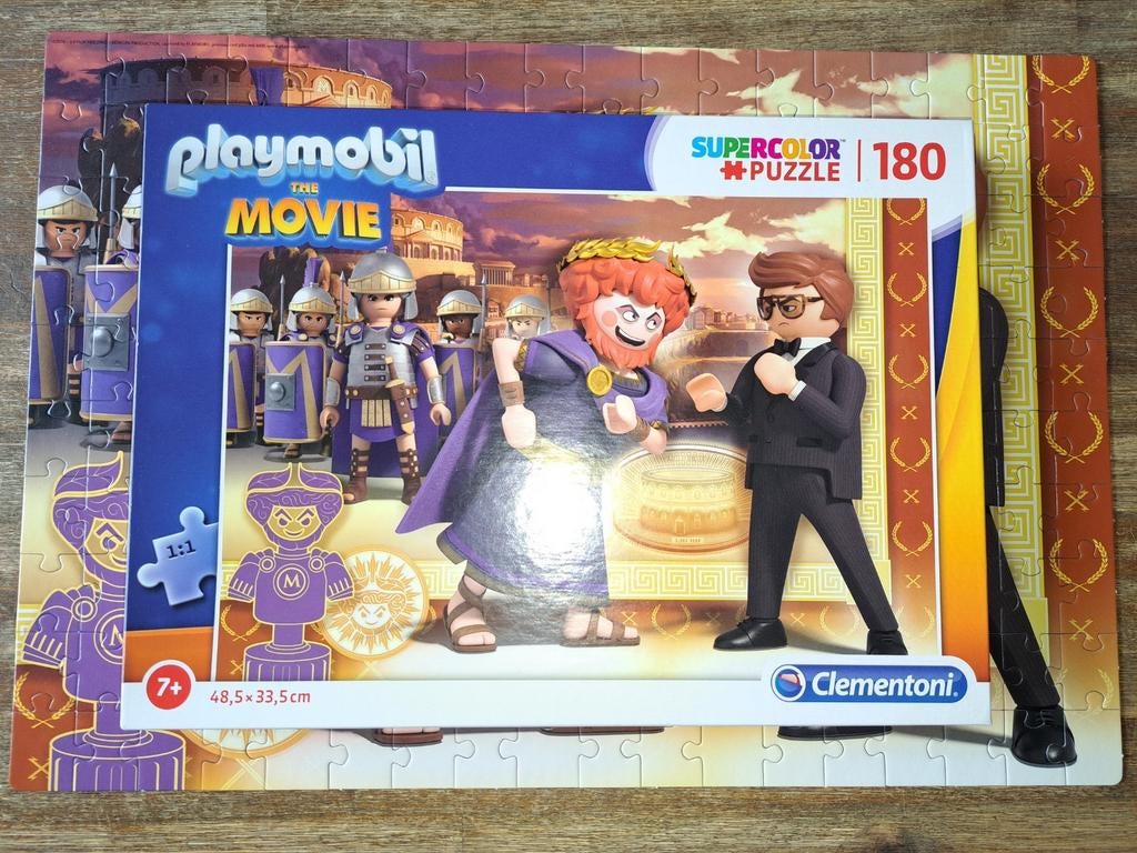Clementoni puzzel 180 playmobil, Ophalen of Verzenden, Zo goed als nieuw