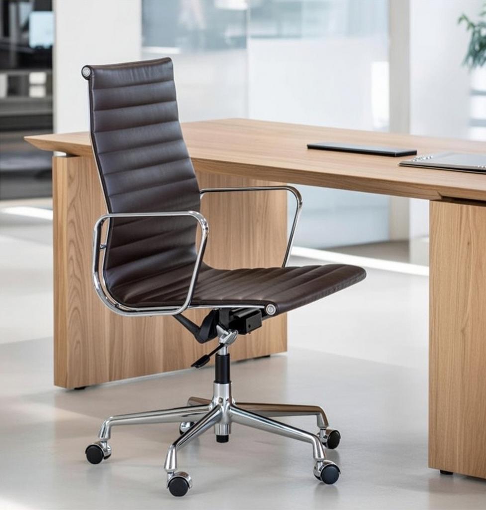 Vitra eames ea 119 donkerbruin leder, Enlèvement, Comme neuf