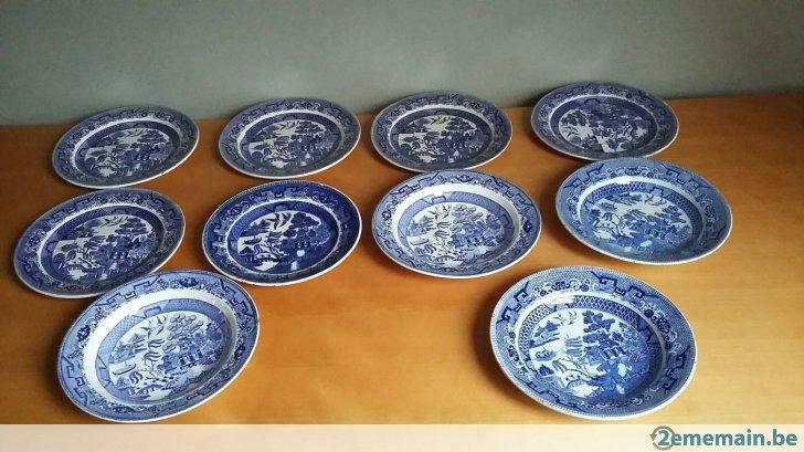 Lot anciennes assiettes Boch Frères, Antiquités & Art, Antiquités | Céramique & Poterie