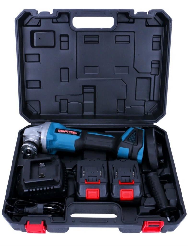 Kraft Pro+ - Haakse Slijper Flex Dubbele Accu 3 standen -