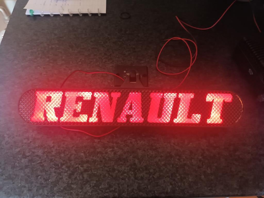 RENAULT licht reclame bord werkt op 12V van cigaretten aanst, Ophalen of Verzenden