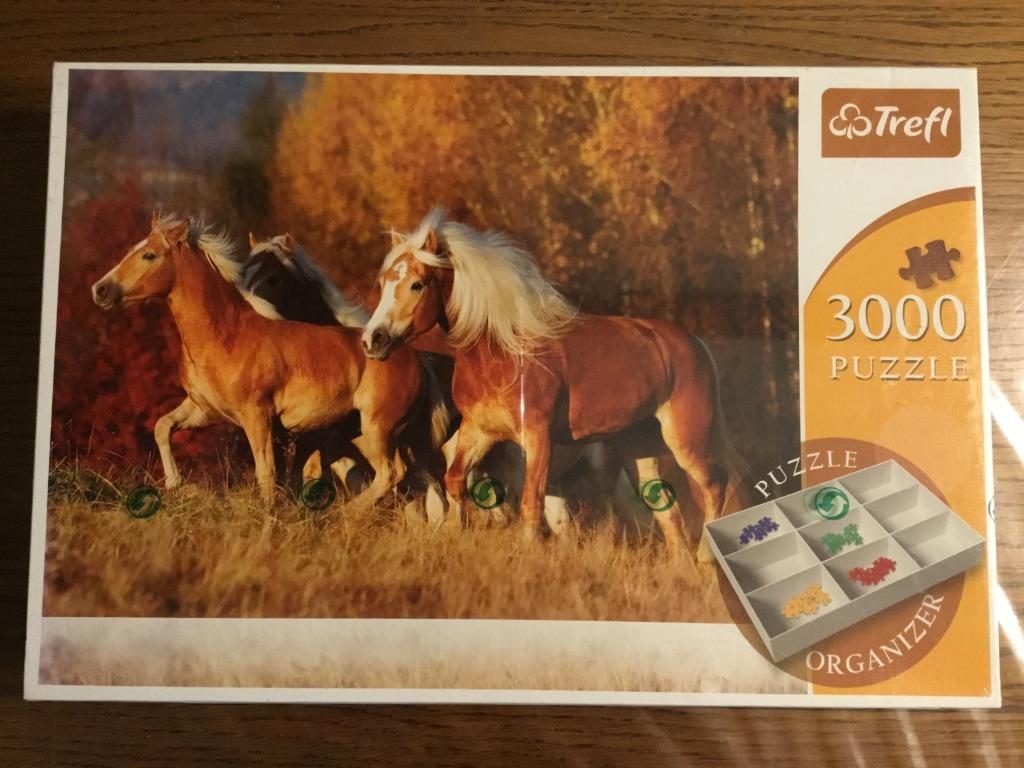 Puzzel Trefl 3000 stukjes Horses (NIEUW) (folie), Enlèvement ou Envoi, Plus de 1 500 pièces, Neuf, Puzzle