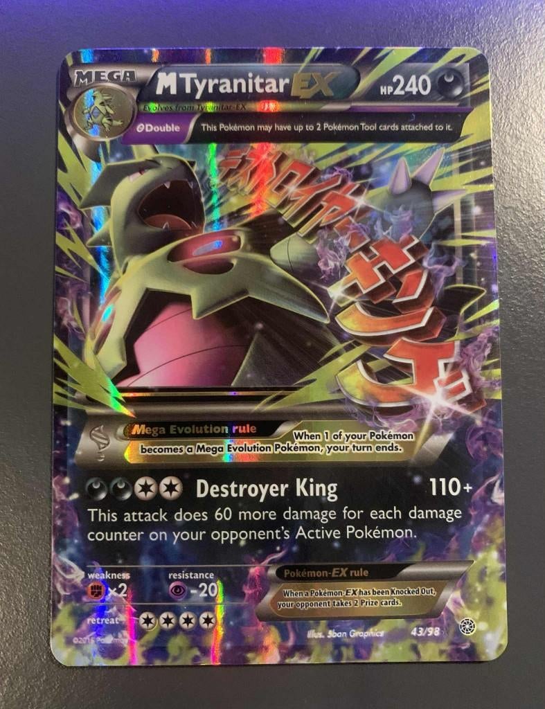MTyranitar EX (AOR 43) - NM, Hobby en Vrije tijd, Verzamelkaartspellen | Pokémon, Zo goed als nieuw, Losse kaart, Foil, Ophalen of Verzenden