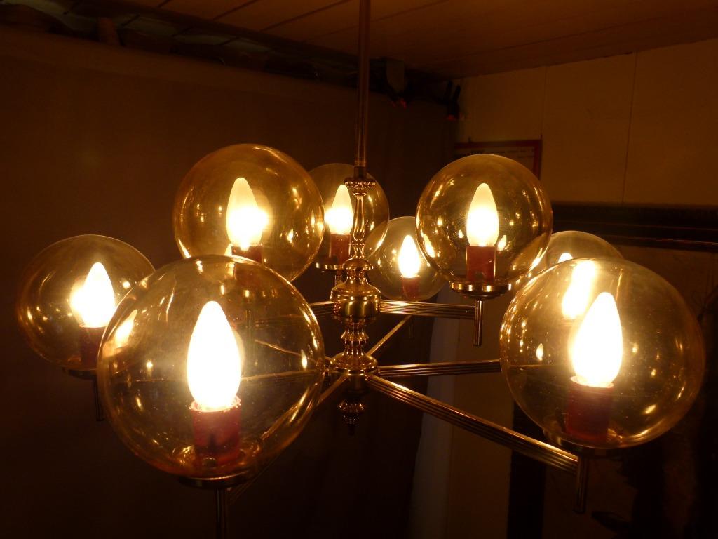 vintage kroonluchter  Mid-century  Italy, Ophalen of Verzenden, Huis en Inrichting