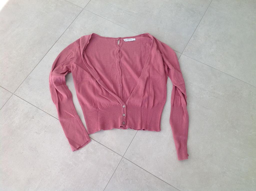 Roos vestje knopen voor en achter Turnover L, Kleding | Dames, Maat 42/44 (L), Zo goed als nieuw, Roze, Turnover