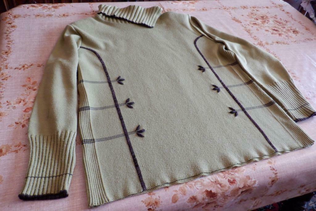 geklede damestrui met modieuze scheef hangende halskraag, Kleding | Dames, Ophalen, Nieuw, Groen, Maat 42/44 (L)