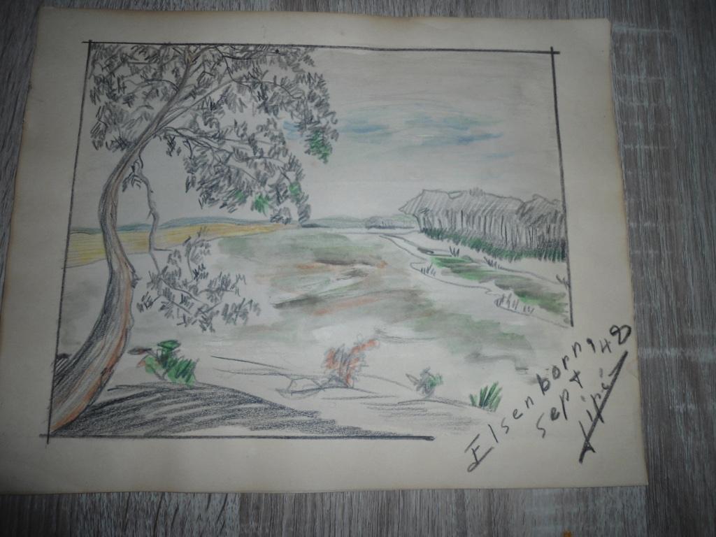 Ancien Desssin ORIGINAL de 1948 Signé de L'auteur Excellent, Antiek en Kunst, Kunst | Etsen en Gravures, Ophalen of Verzenden