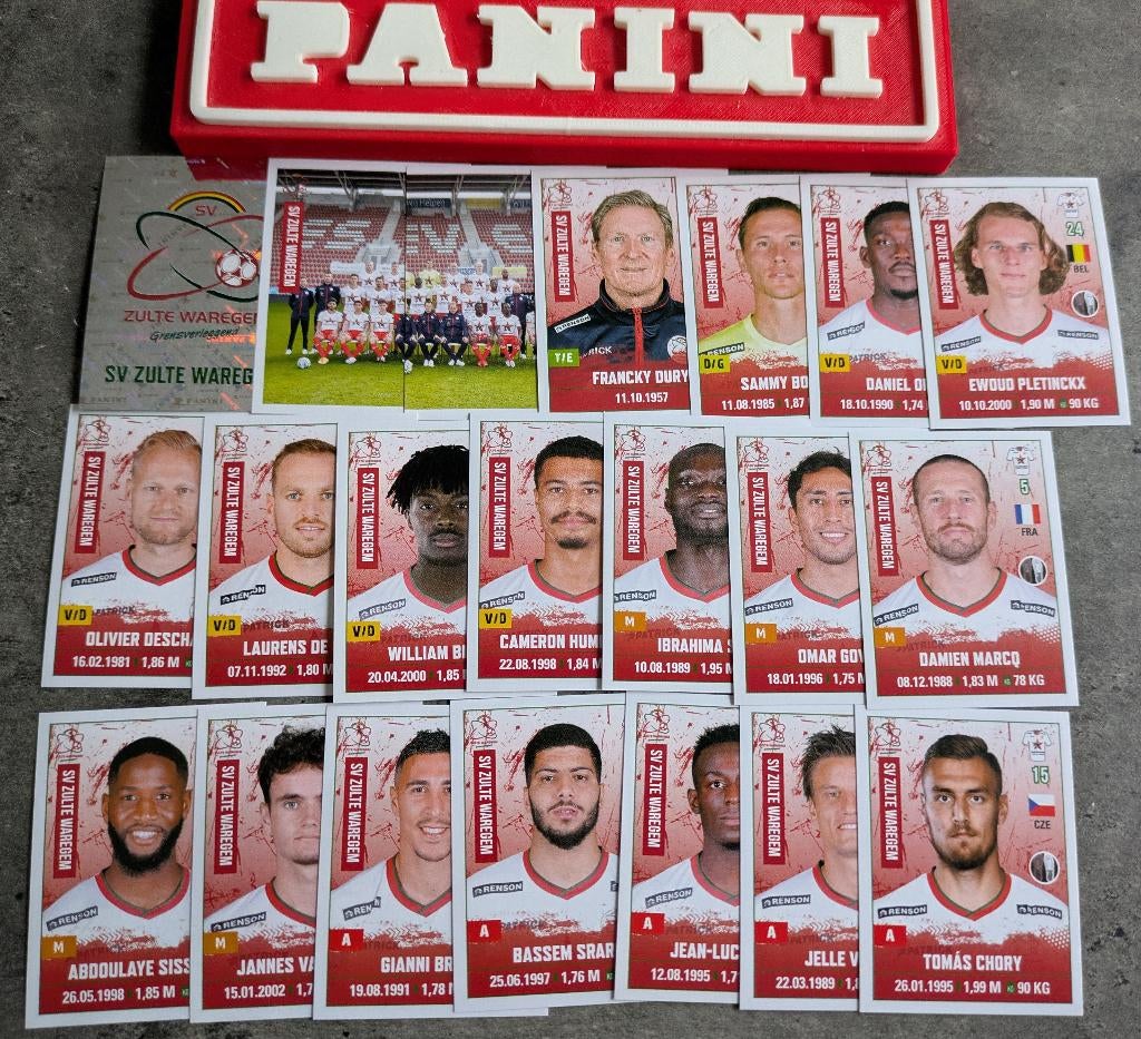Panini FOOTBALL 2020/21 STICKERS  ZULTE WAREGEM 21X VOETBAL, Ophalen of Verzenden, Nieuw