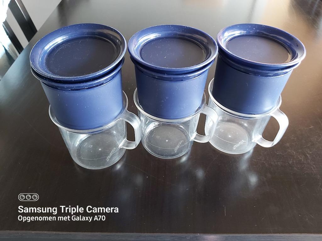 koffiefilters, Huis en Inrichting, Ophalen of Verzenden, Zo goed als nieuw, Blauw, Beker of Kan