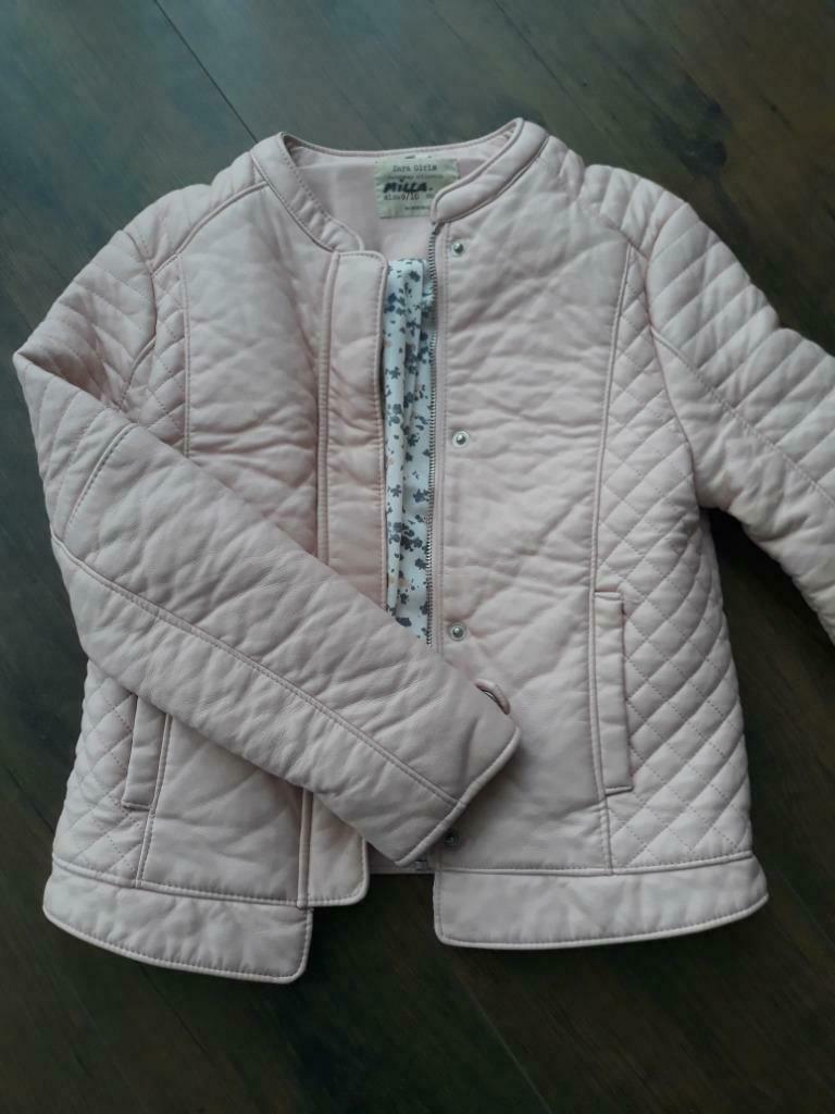 Veste biker rose zara 9/10 ans, Ophalen of Verzenden, Zo goed als nieuw, Meisje