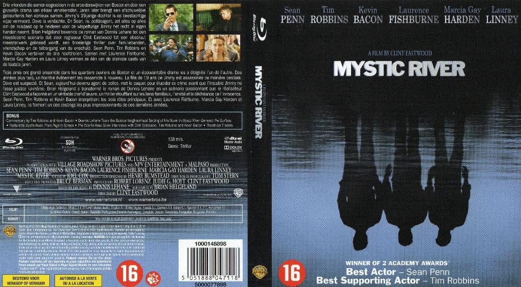 mystic river (blu-ray) nieuw, Ophalen of Verzenden, Zo goed als nieuw, Thrillers en Misdaad