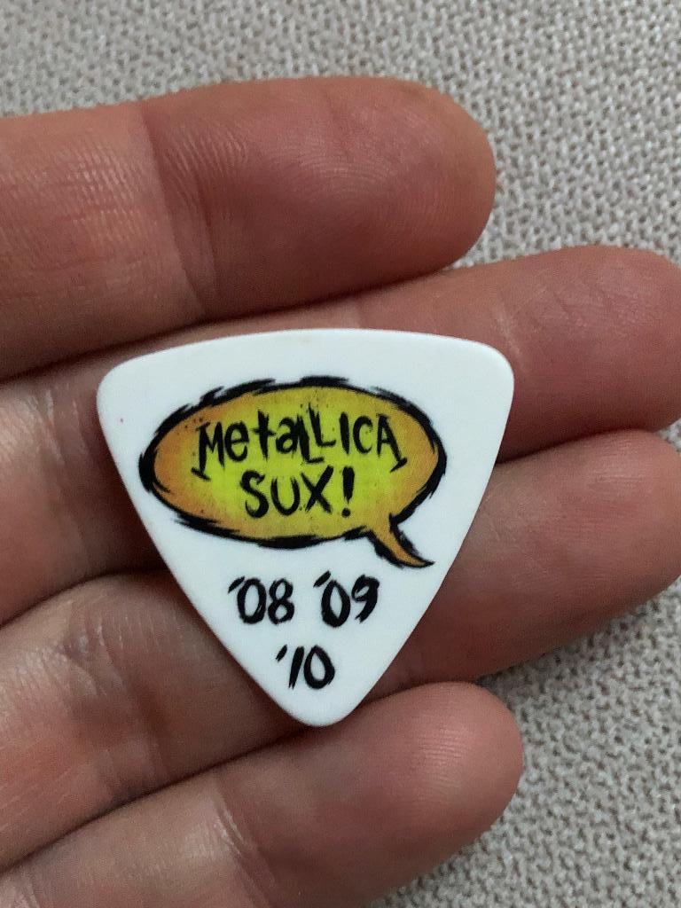 Vintage original Metallica 2008/2009/2010 tour bass plectrum, Ophalen of Verzenden, Zo goed als nieuw