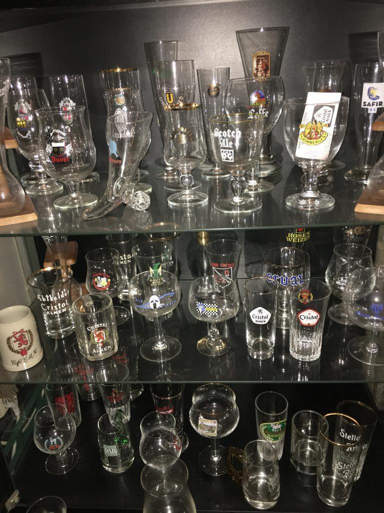 Bierglazen verzamelaars alle merken minstens 50j..oud, Ophalen, Gebruikt, Glas of Glazen, Overige merken