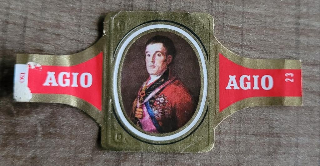 Oud sigarenbandje reeks Goya (rood), Ophalen of Verzenden, Gebruikt, Sigarenbandjes