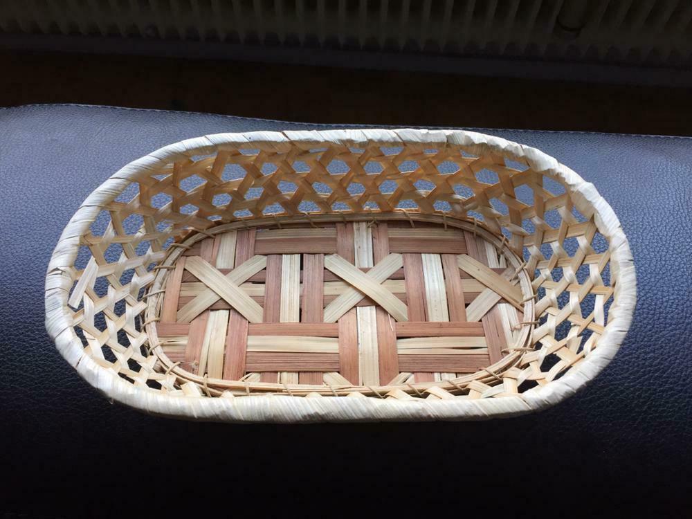 Rechthoekige rieten mand +/- 20cm X 11cm, Huis en Inrichting, Zo goed als nieuw, Rechthoekig, Riet, Mand