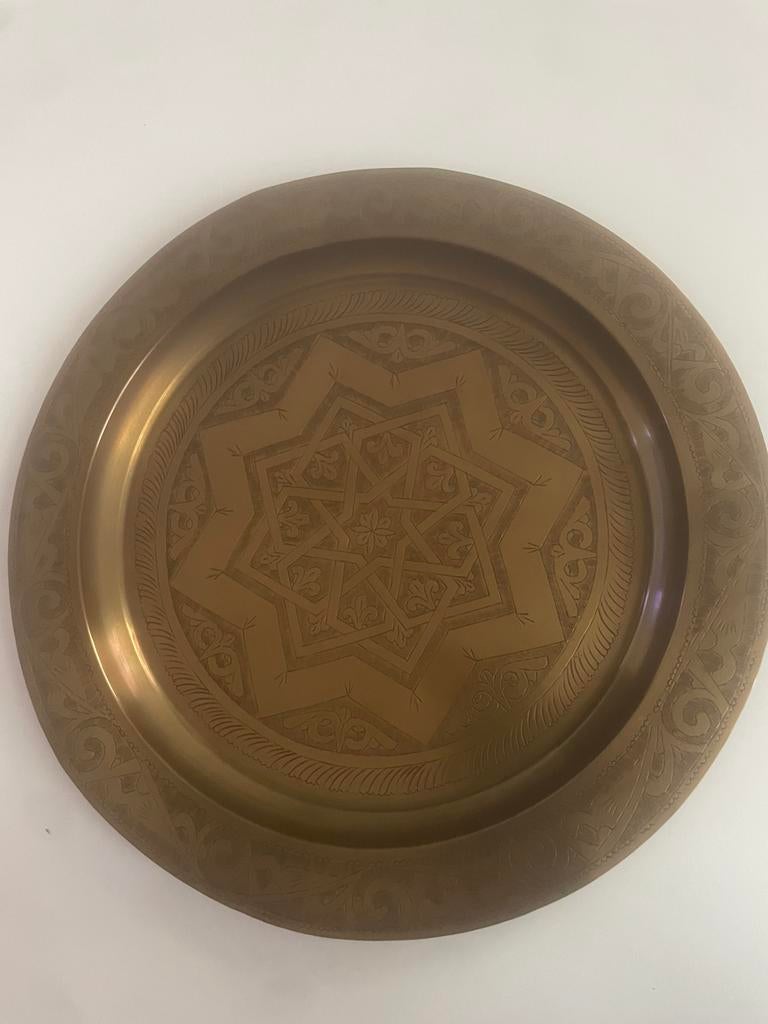 Prachtige bronzen schaal 36cm, Antiek en Kunst, Ophalen