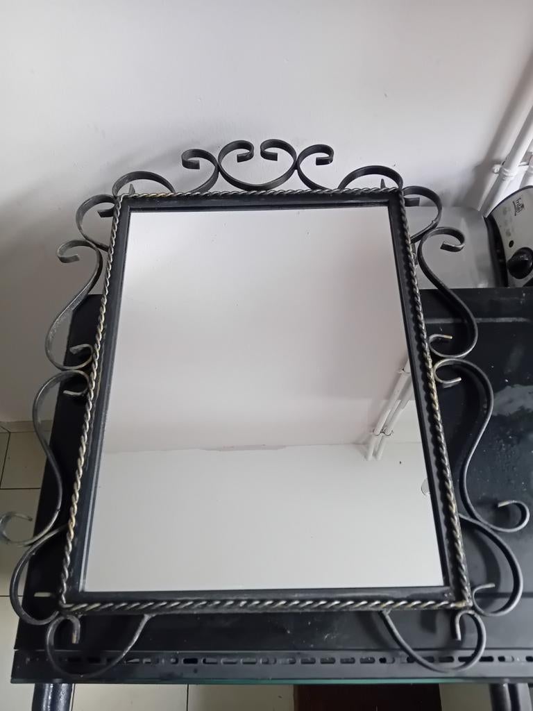 Smeedijzeren spiegel, Ophalen, Minder dan 50 cm, Gebruikt, Minder dan 100 cm