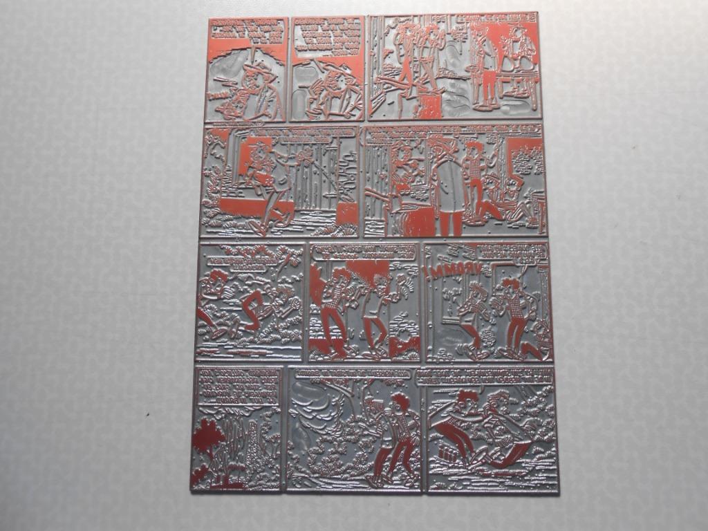 Drukplaat pits en kaliber. De rampzalige bril 1960., Boeken, Stripverhalen, Zo goed als nieuw, Eén stripboek, Ophalen of Verzenden