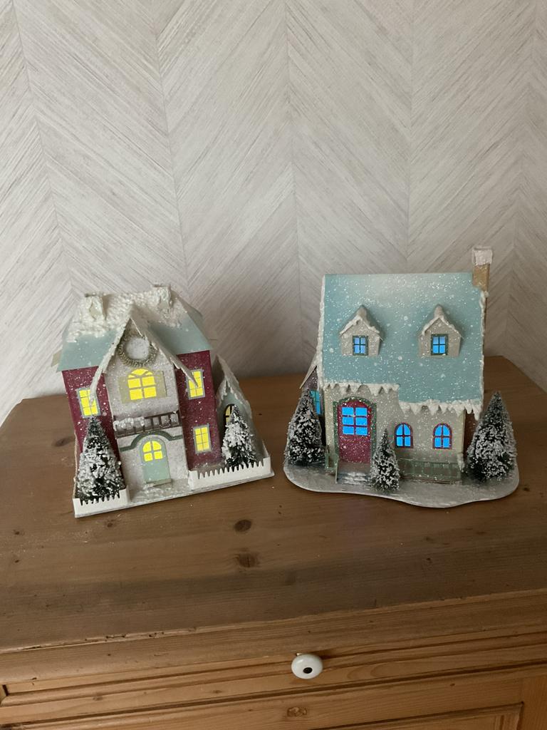 Kersthuisjes met verlichting, Diversen, Kerst, Ophalen, Zo goed als nieuw