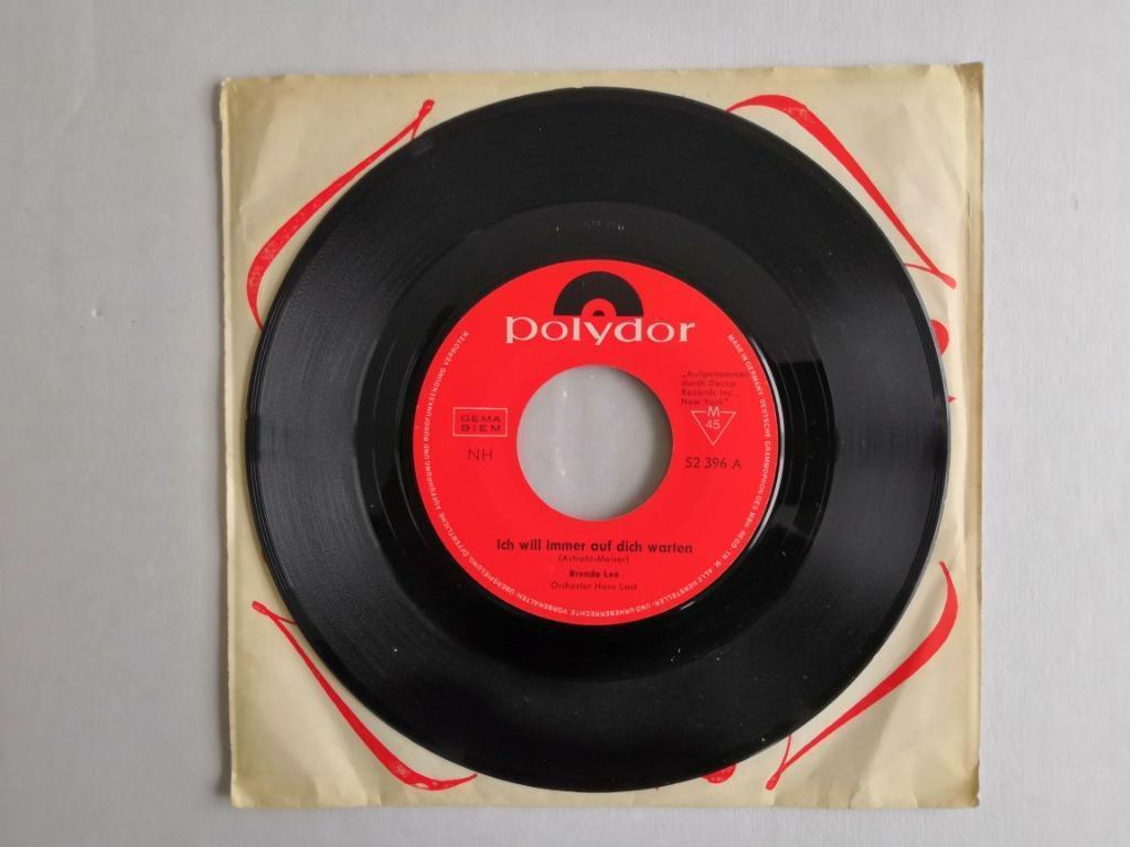 BRENDA LEE - Ich will immer auf dich warten (45t), Envoi, Comme neuf, Pop