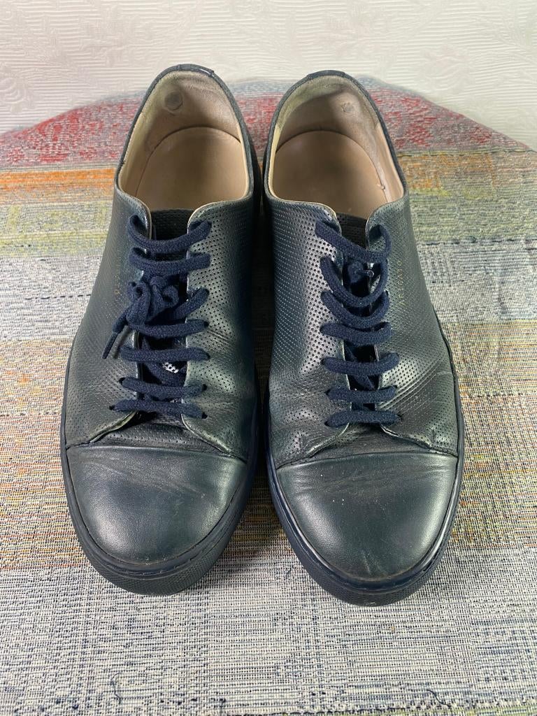 Axel Arigato Clean 90 Sneakers - Donkerblauw Leer - Maat 43, Axel Arigato, Comme neuf, Bleu, Baskets