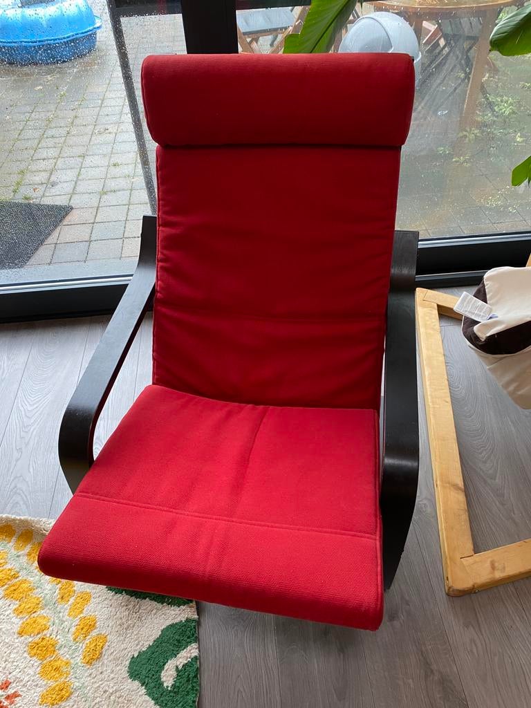 Ikea stoel / zetel, Ophalen, Gebruikt, Rood, Eén