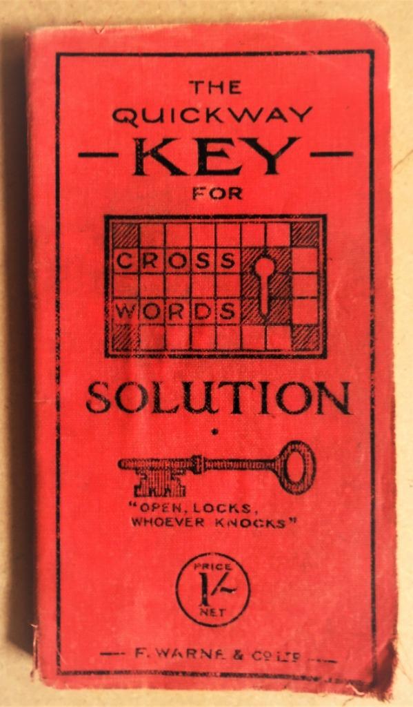 The Quickway Key for Cross Words Solution - 1925 - 1st ed., Gelezen, H.W. Hill, Ophalen of Verzenden, Overige onderwerpen