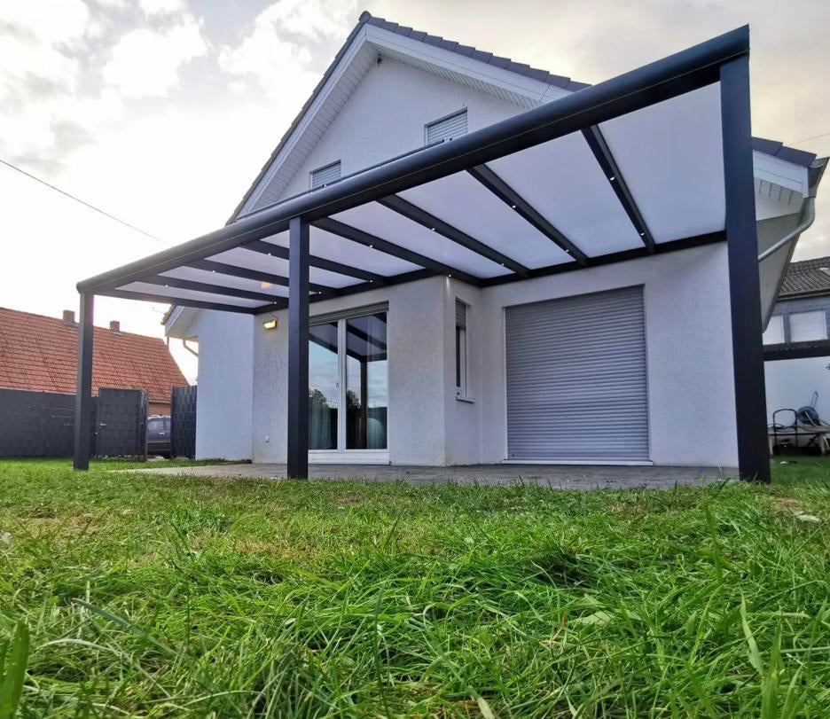 Gratis opmeting en offerte! Overkapping veranda schuifwand, Tuin en Terras, Tuinsets en Loungesets, Aluminium, Ophalen