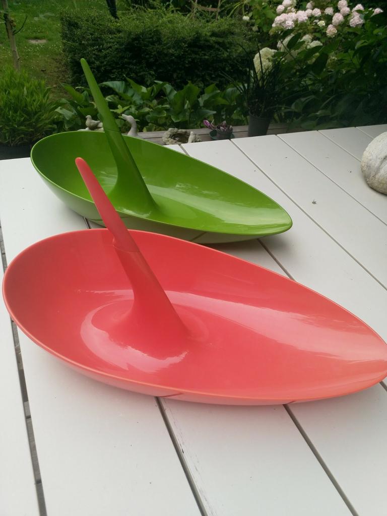 Design fruitschaal ( 2) met bijhorende mesjes, Maison & Meubles, Accessoires pour la Maison | Étagères, Enlèvement, Comme neuf