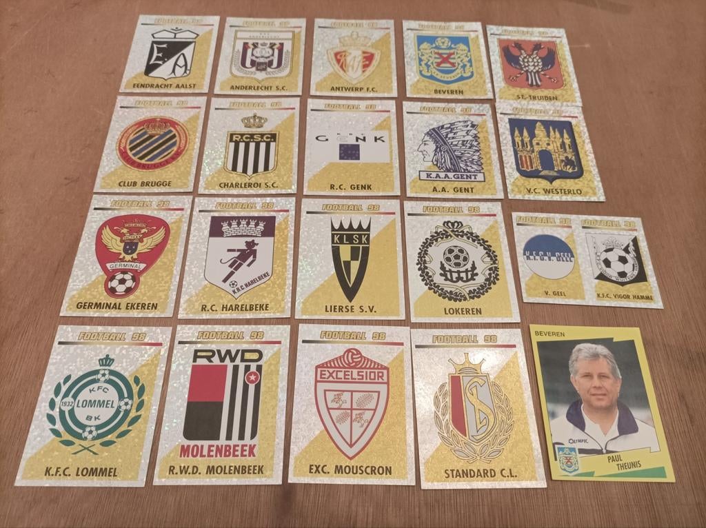 Panini Football Belgium 98, 20 autocollants différents., Enlèvement ou Envoi