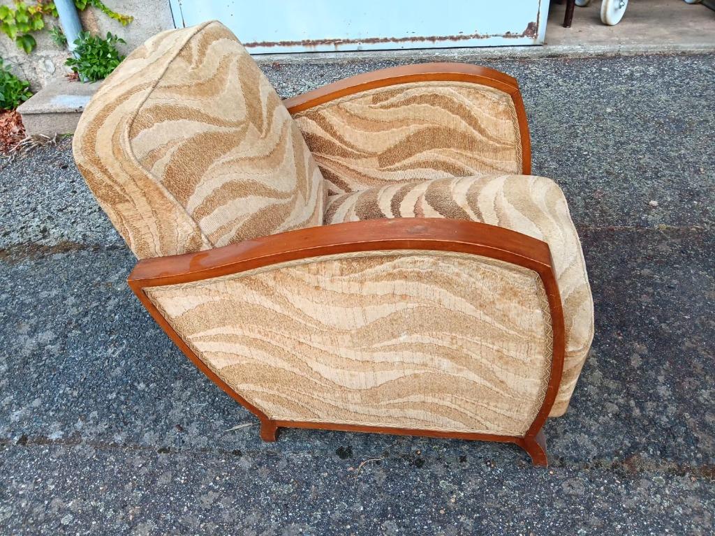 art deco zetel met originele bekleding in goede staat., Ophalen