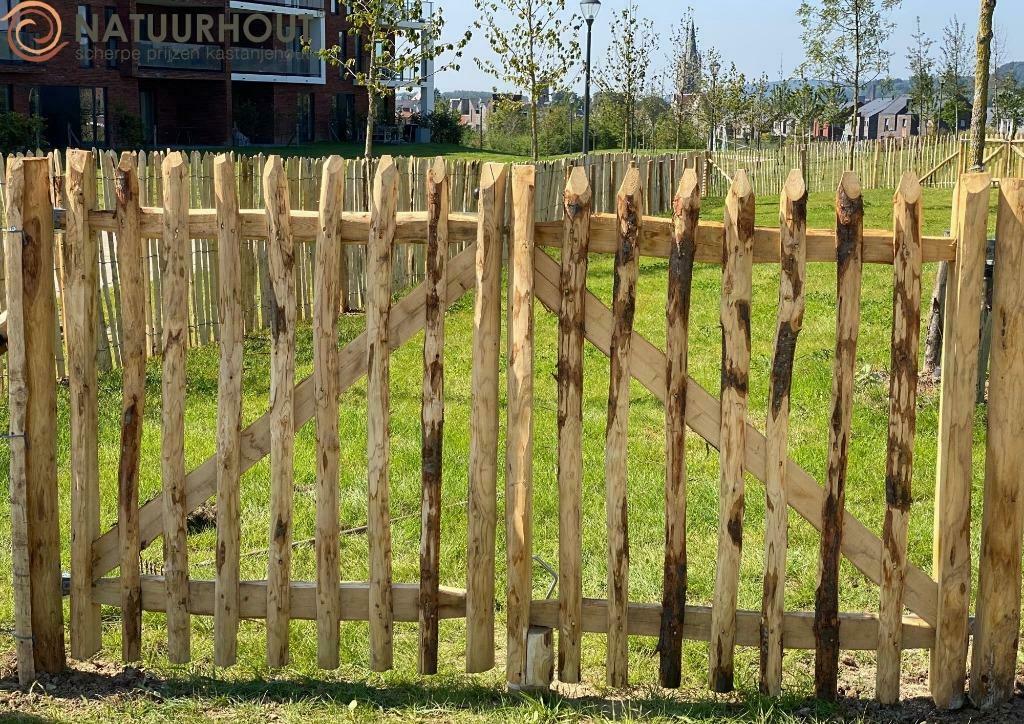 Tuinpoorten Kastanjehout - Duurzaam & Natuurlijk, Tuin en Terras, Ophalen, Met poort, Nieuw, Tuinhek