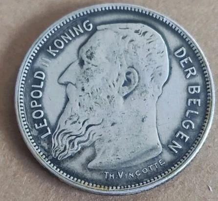 België 2 frank, 1909, Ophalen of Verzenden, Losse munt, Zilver