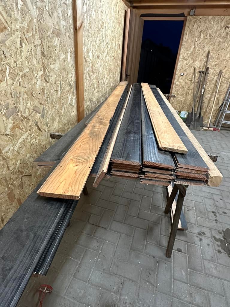 Douglas dakbeschot - zwart geschilderd, Enlèvement, Comme neuf