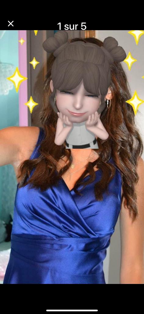 Robe de cérémonie taille XS, Kleding | Dames, Trouwkleding en Trouwaccessoires, Ophalen, Zo goed als nieuw, Blauw, Bruidsmeisjeskleding