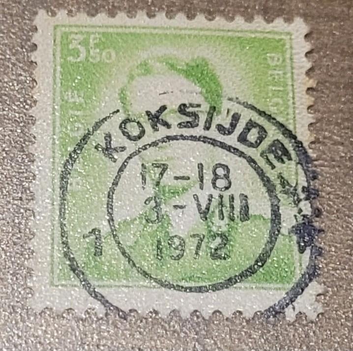Oude postzegel: Koning Boudewijn - stempel Koksijde 1972, Postzegels en Munten, Met stempel, Koninklijk huis, Frankeerzegel, Ophalen of Verzenden