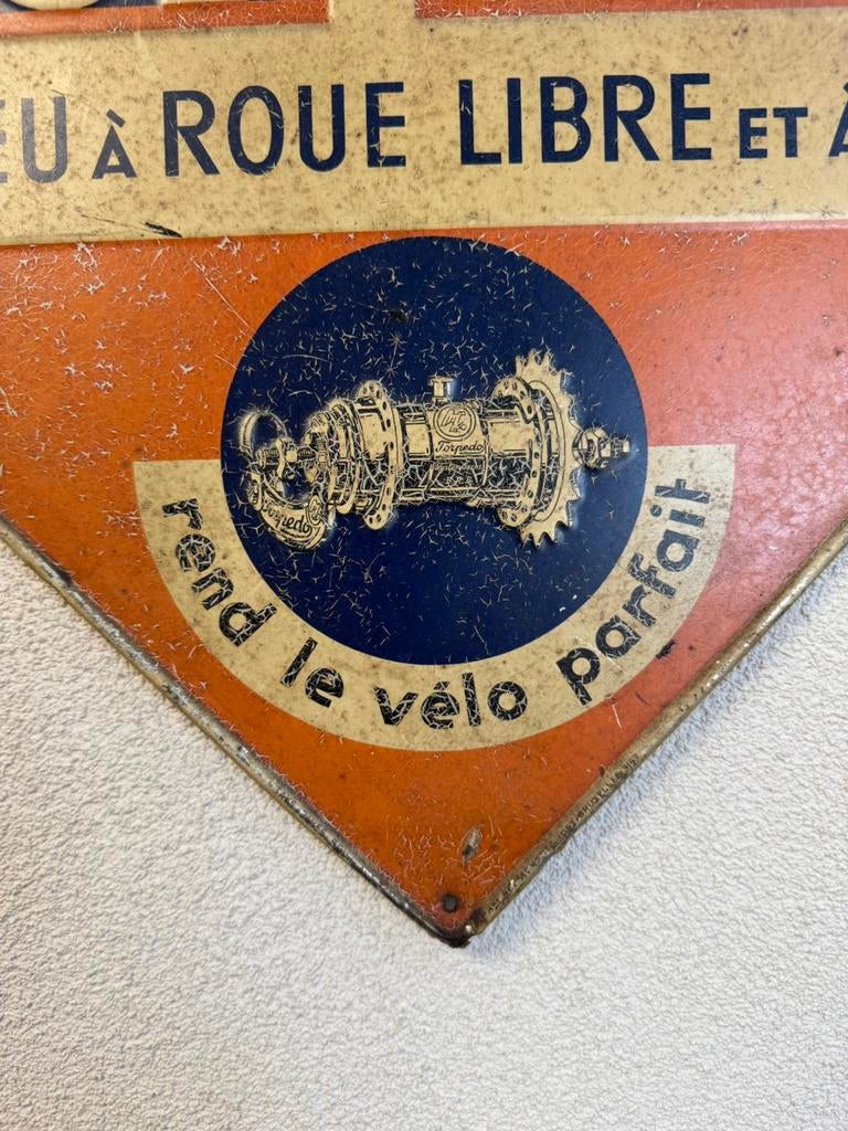 Ancien panneau d'affichage en métal Torpedo, Enlèvement ou Envoi, Autres types