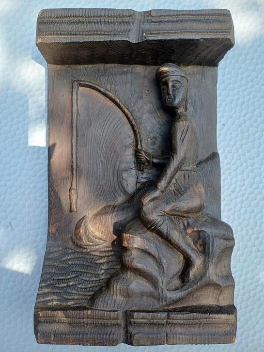 Scène de pêcheur en bois, Enlèvement ou Envoi