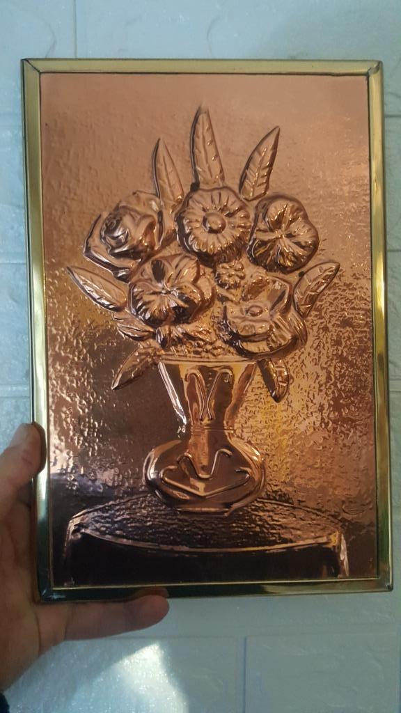 koperen bloemenframe, Antiek en Kunst, Ophalen of Verzenden, Koper
