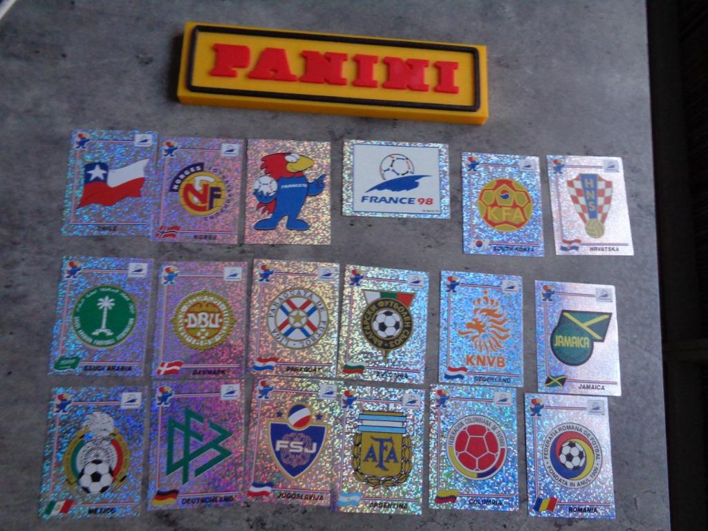 PANINI VOETBAL STICKERS WORLD CUP 98 FRANCE WK EMBLEMEN ****, Ophalen of Verzenden